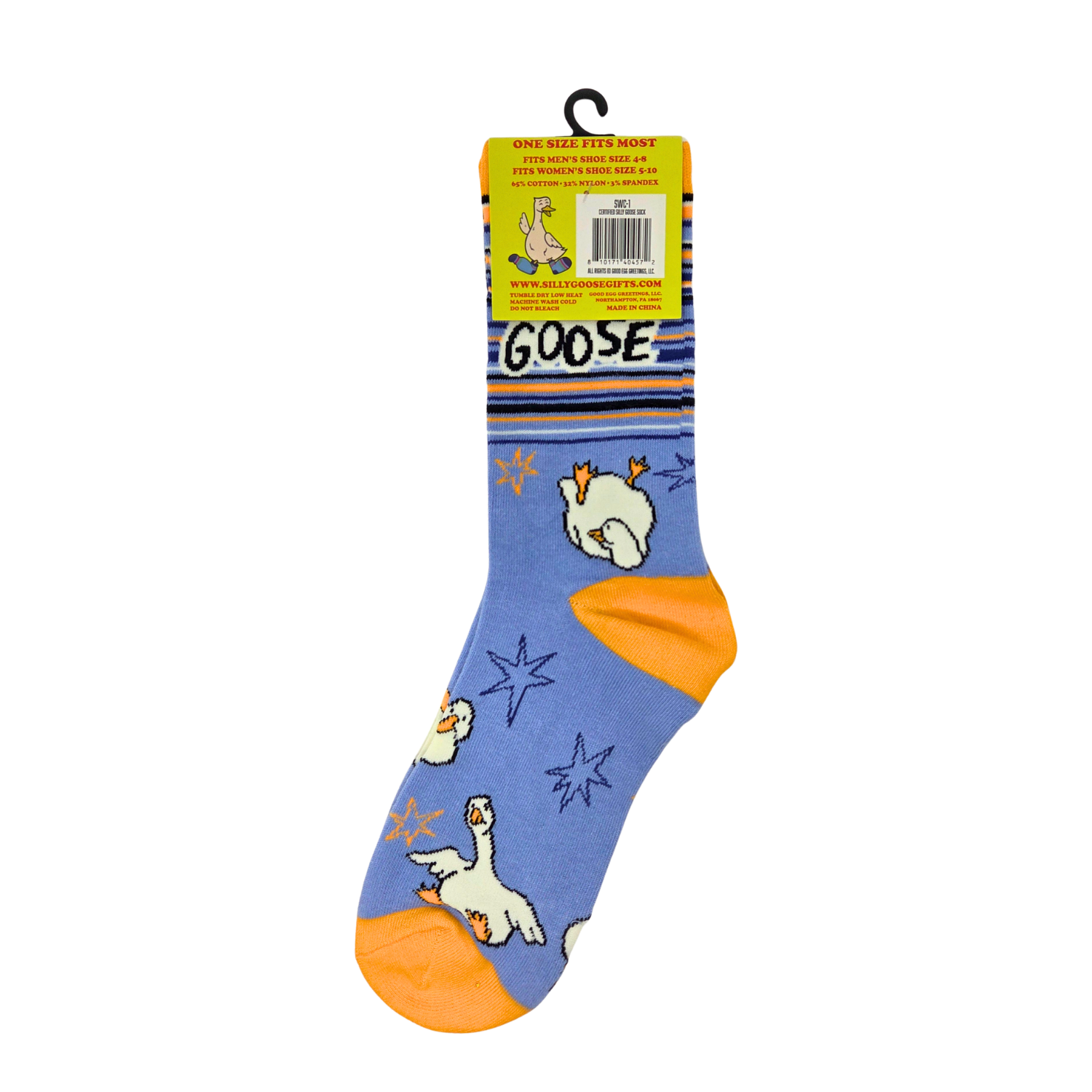 Certified Silly Goose - Women's Funny Cotton Crew Socks