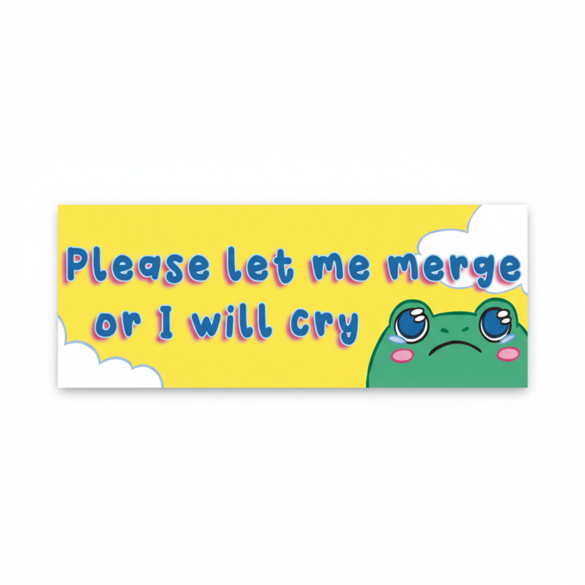 Merge Or I Will Cry | Funny Car Magnet