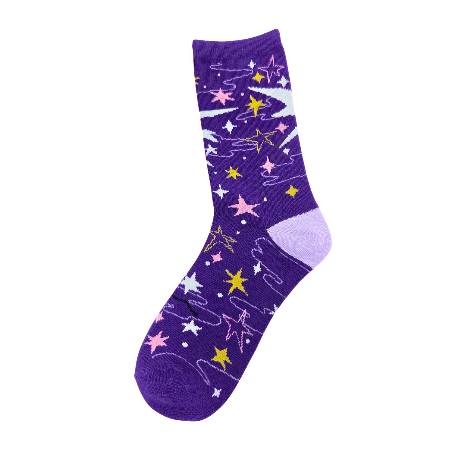 I Pooped Today Cow Space Socks - Women's Funny Crew Socks