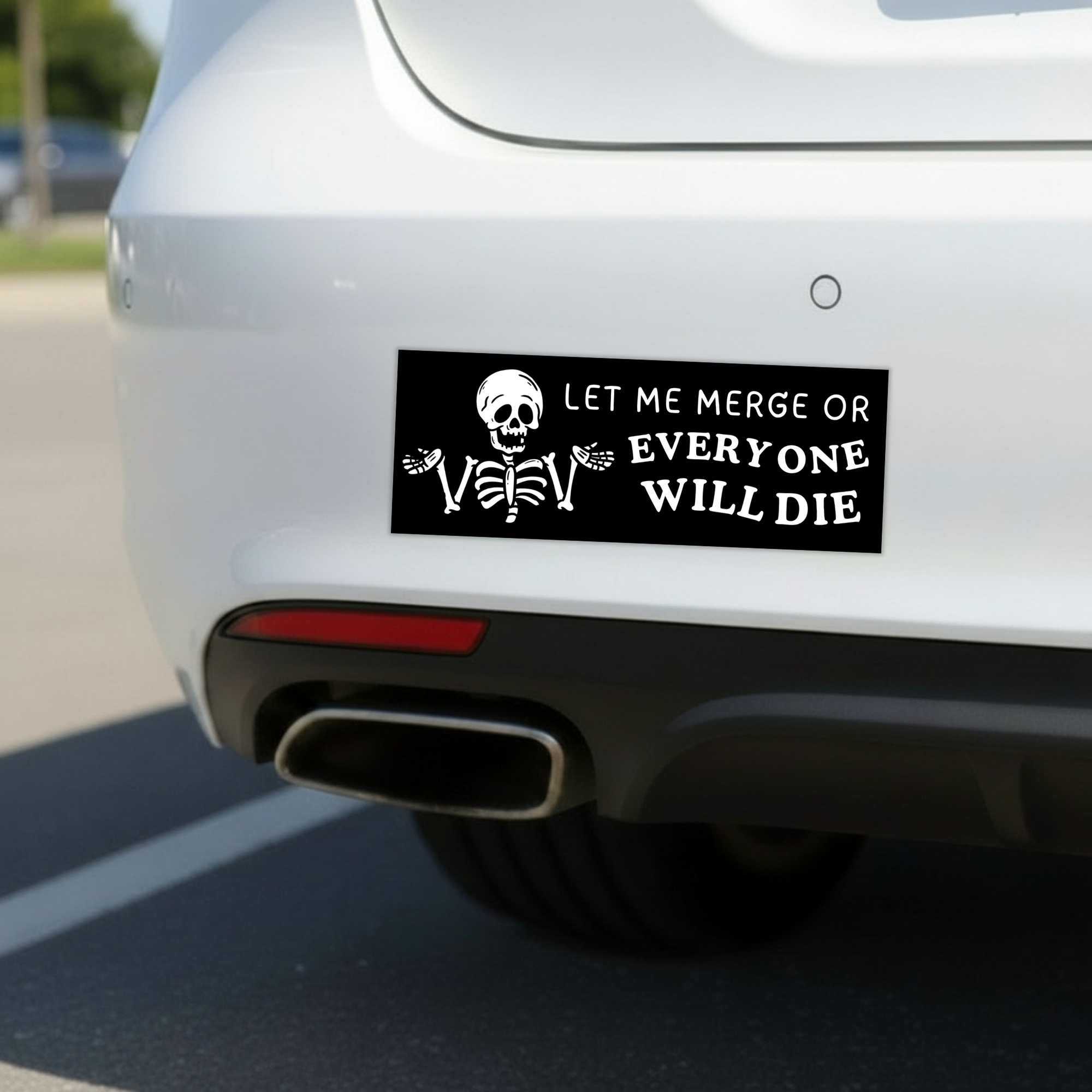 Everyone Will Die Skeleton | Funny Car Magnet