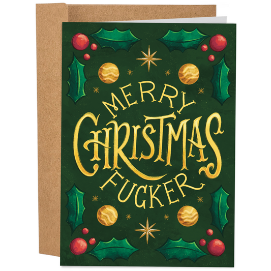 Merry Christmas Fucker | Funny Christmas Card