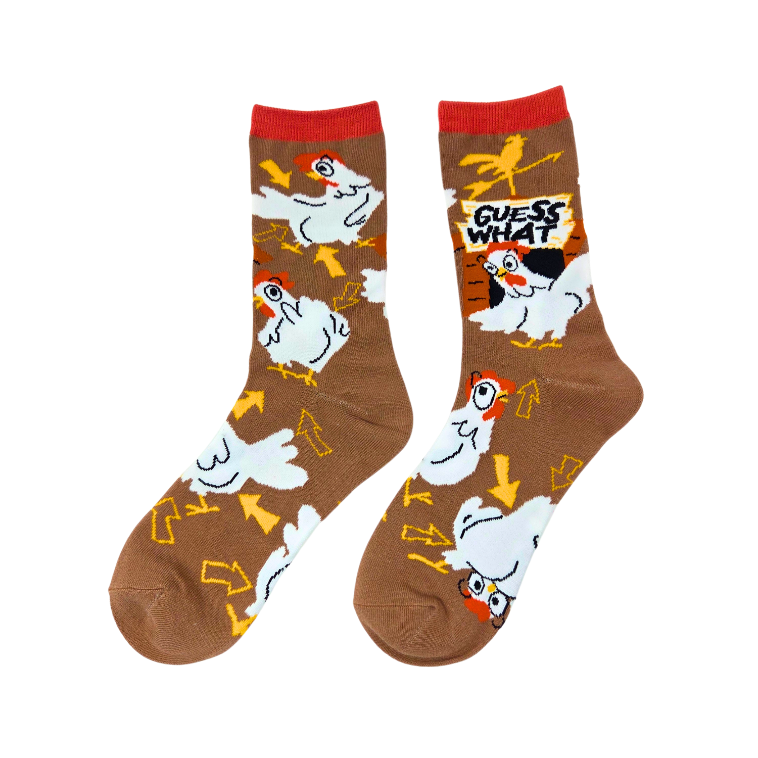 Guess What Chicken Butt Socks - Women's Funny Crew Socks
