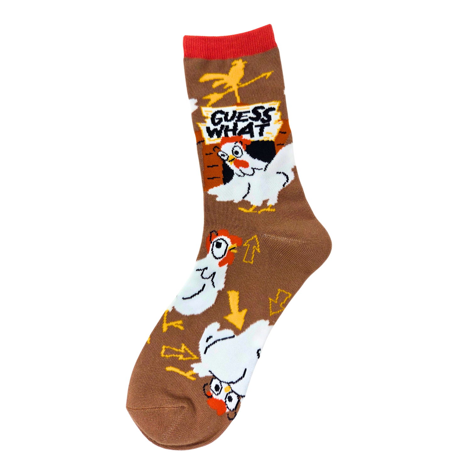 Guess What Chicken Butt Socks - Women's Funny Crew Socks
