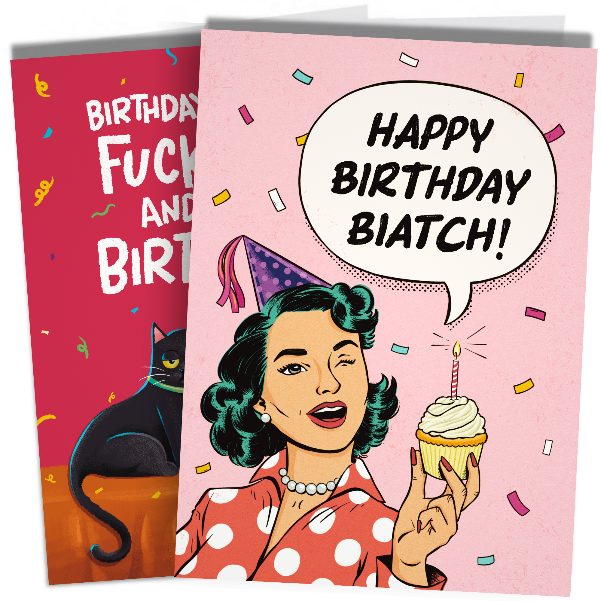 Group of 6 funny stickers