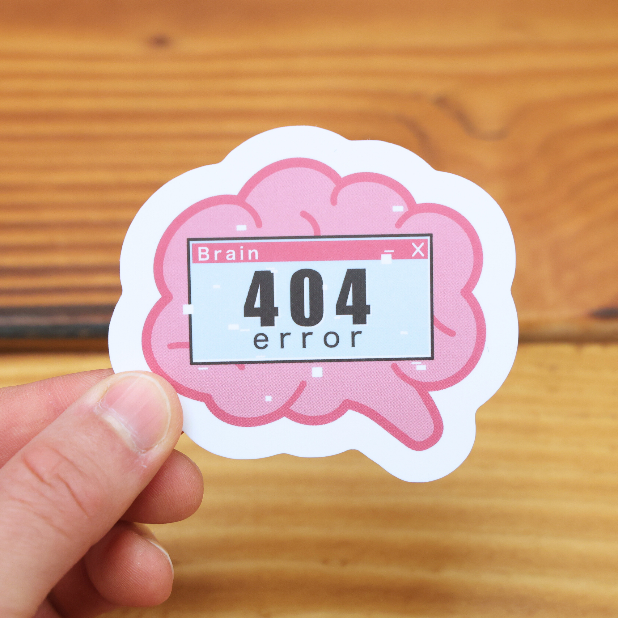 Brain 404 Error Sticker