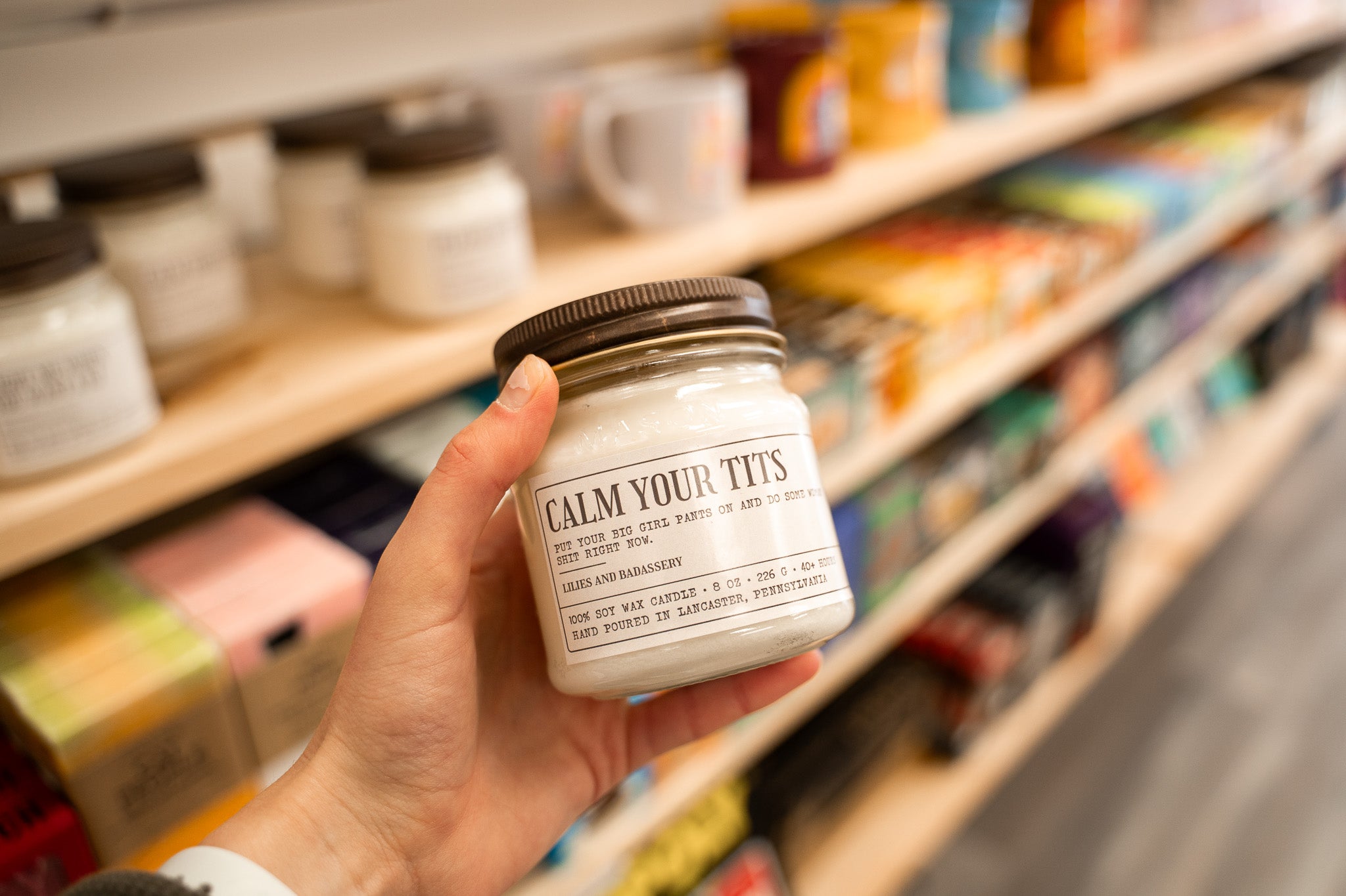 Calm Your Tits - Funny Candle 8oz Soy Wax