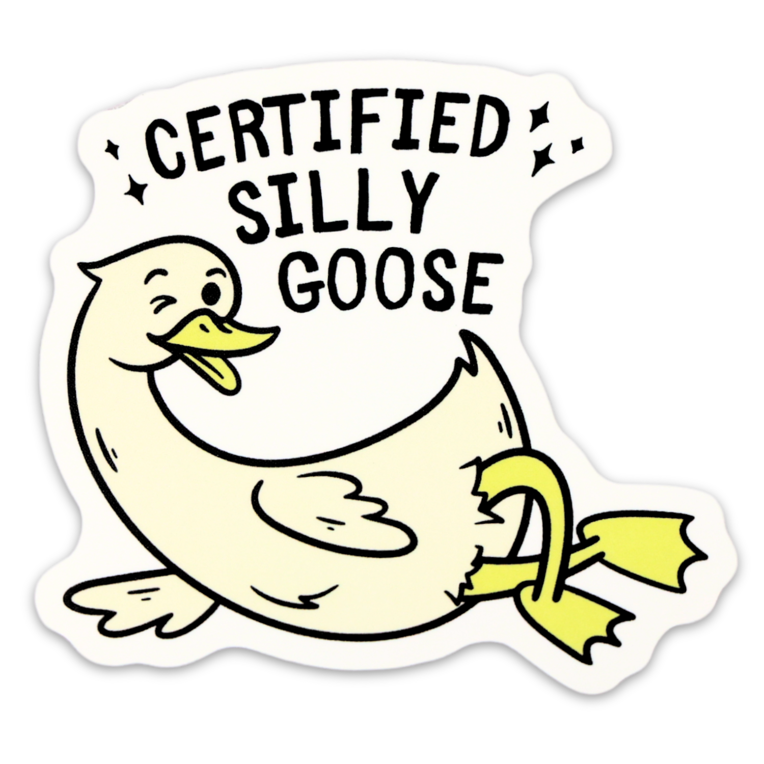 Certified Silly Goose Funny Vinyl Sticker