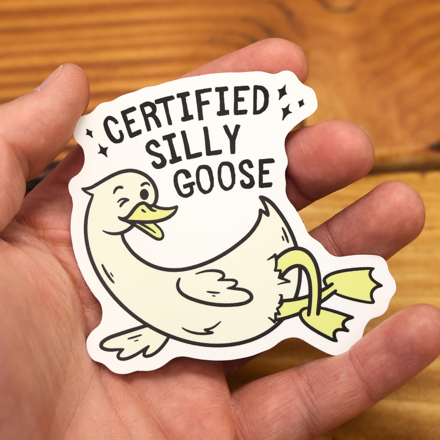 Certified Silly Goose Funny Vinyl Sticker