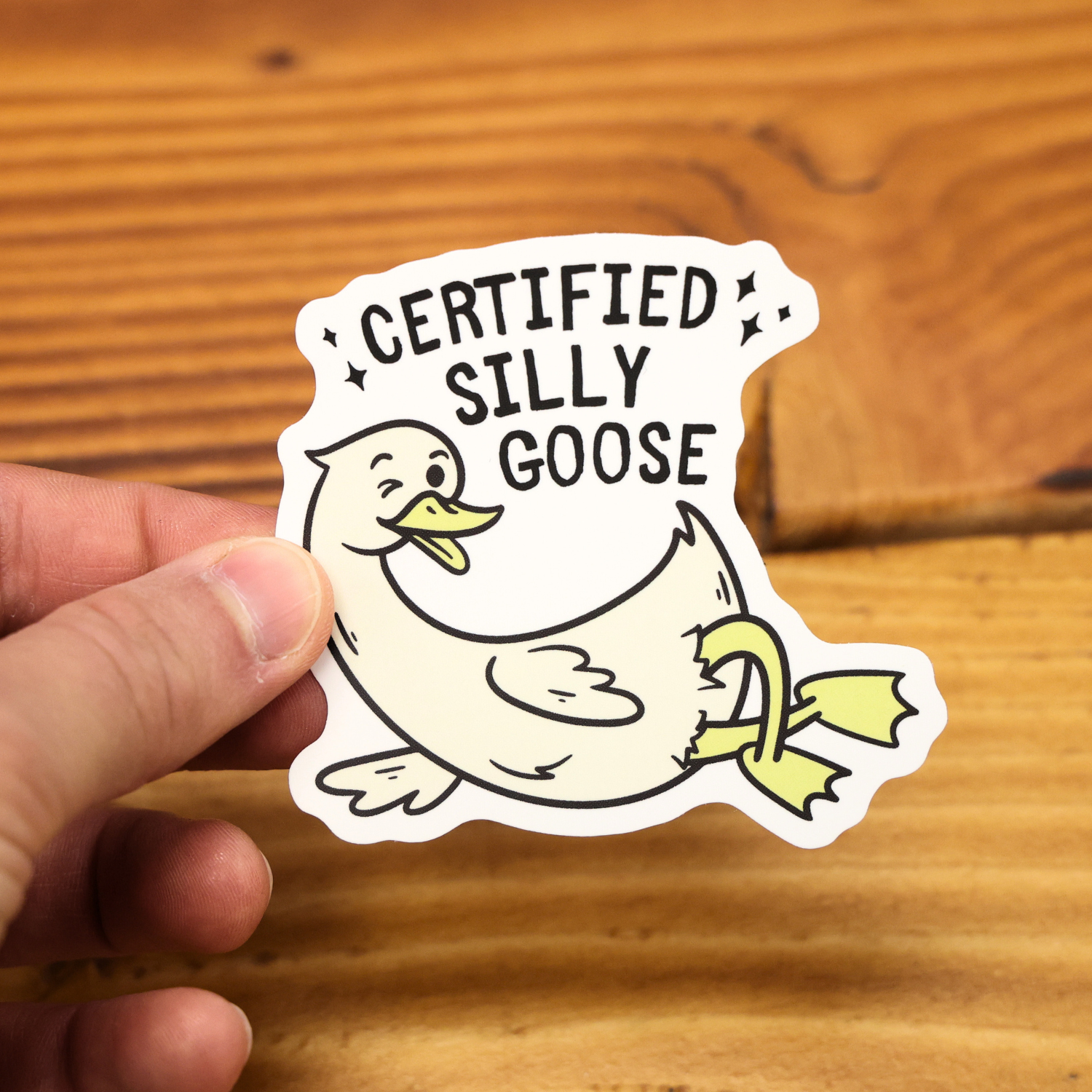 Certified Silly Goose Funny Vinyl Sticker