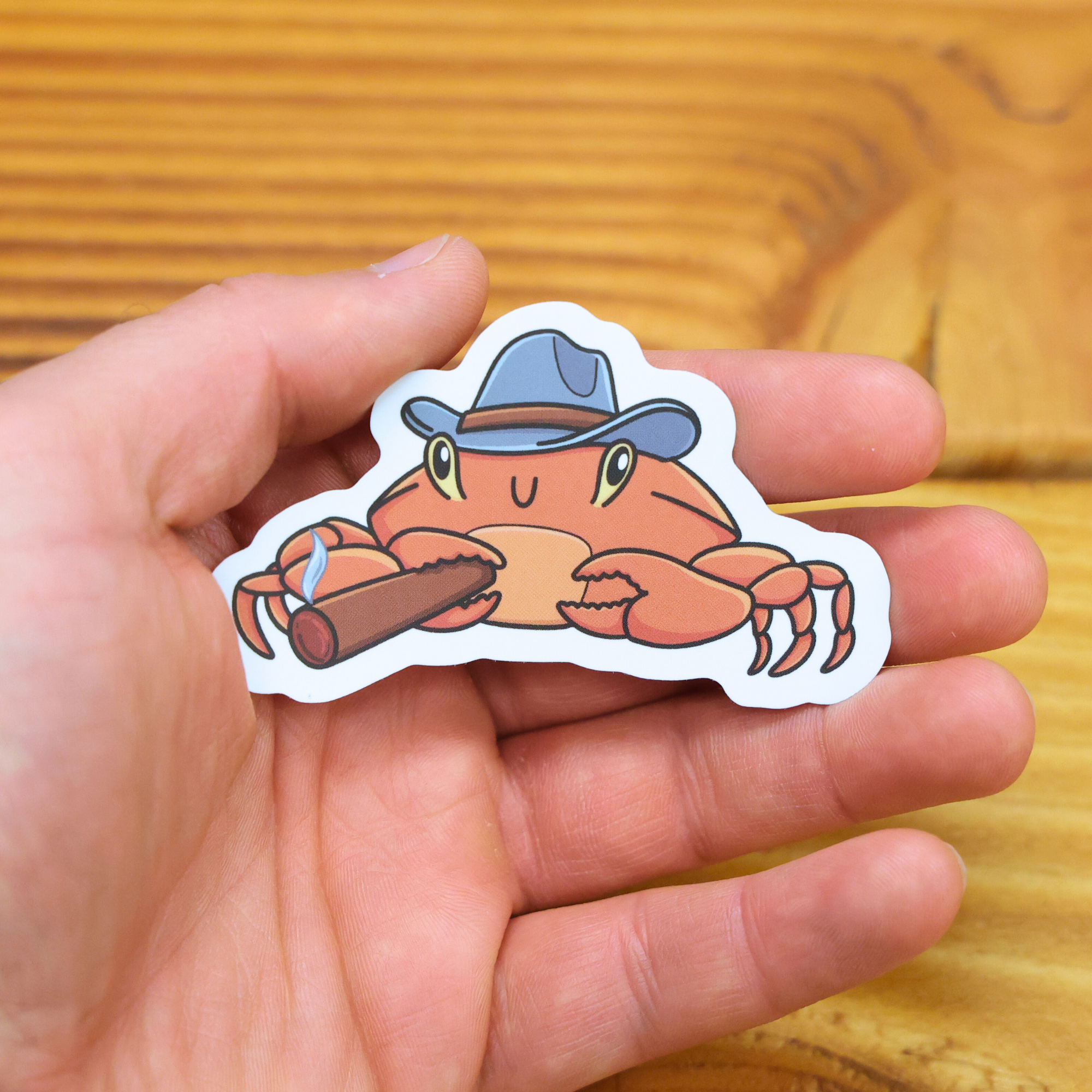 Cowboy Crab Sticker