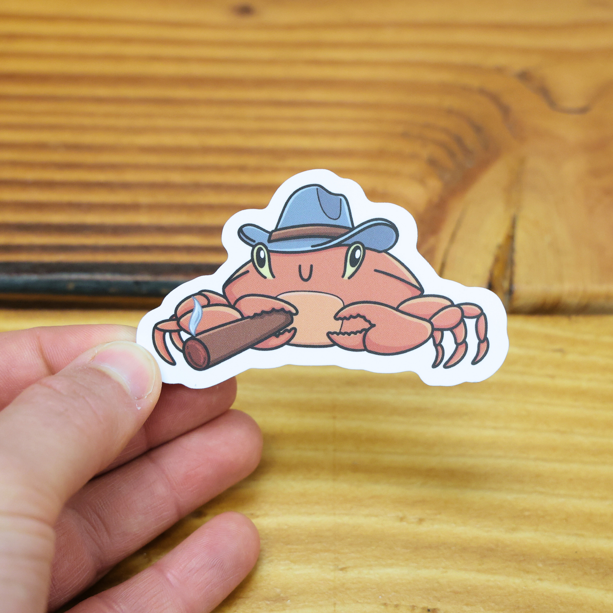 Cowboy Crab Sticker