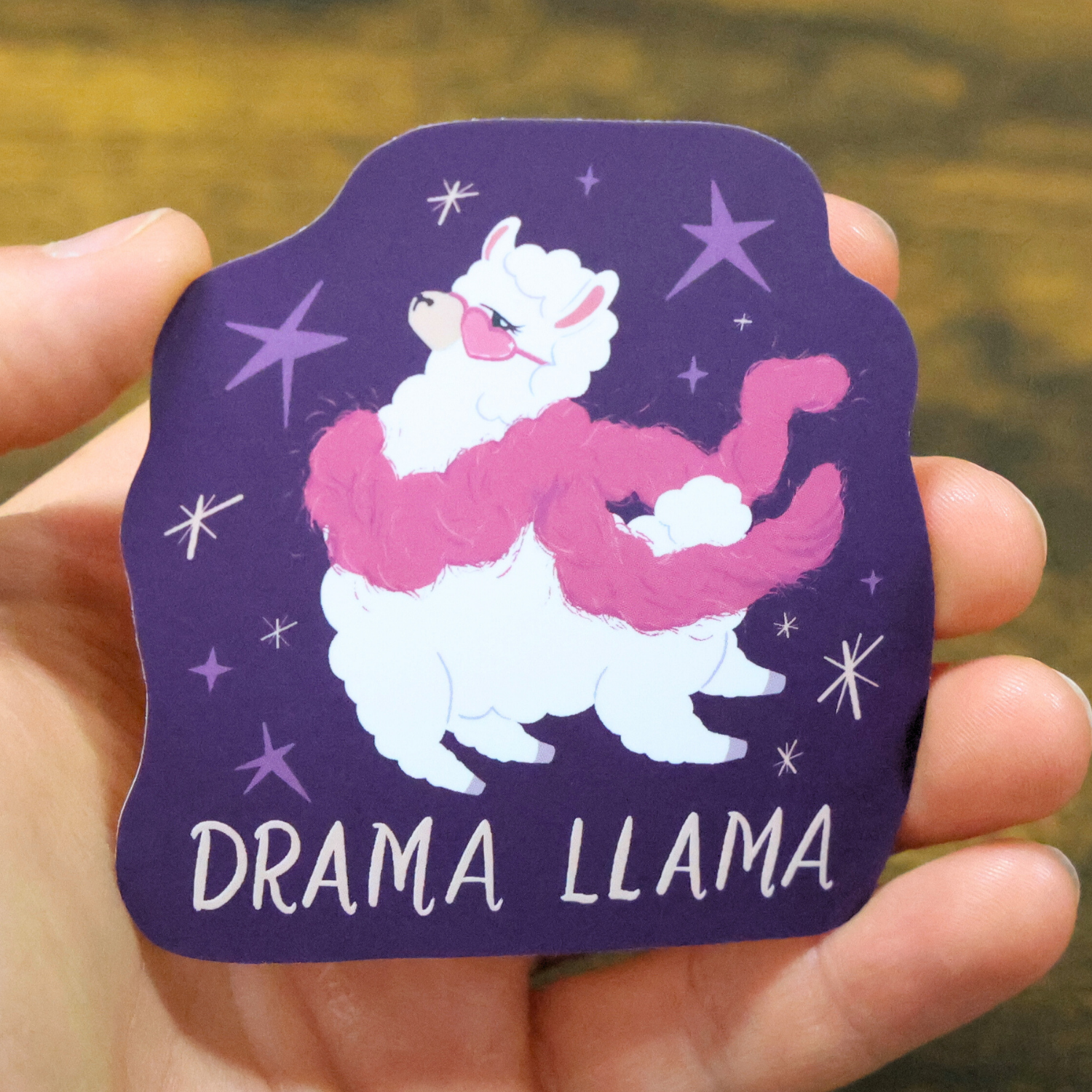 Drama Llama Funny Vinyl Sticker