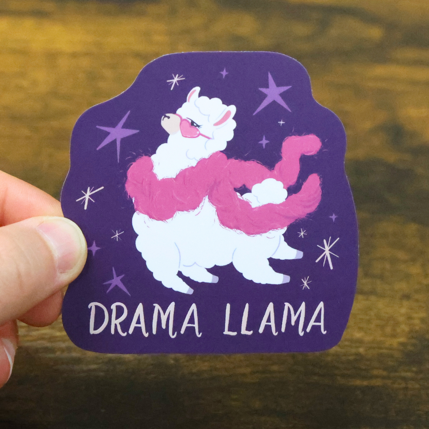 Drama Llama Funny Vinyl Sticker