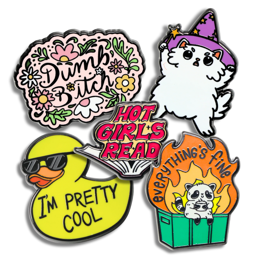 Group of 6 funny stickers