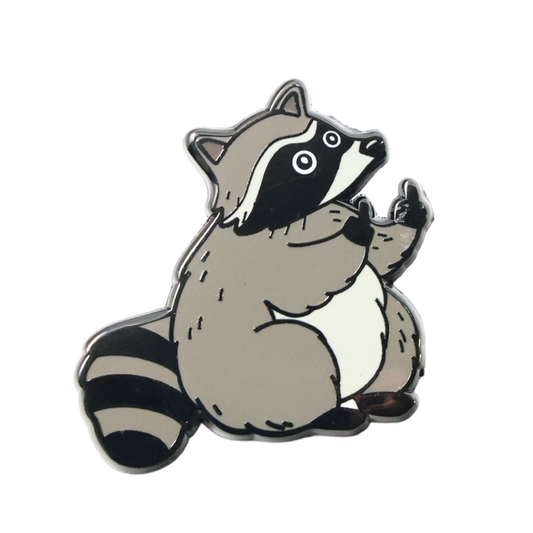 Raccoon Middle Finger | Funny Enamel Pin