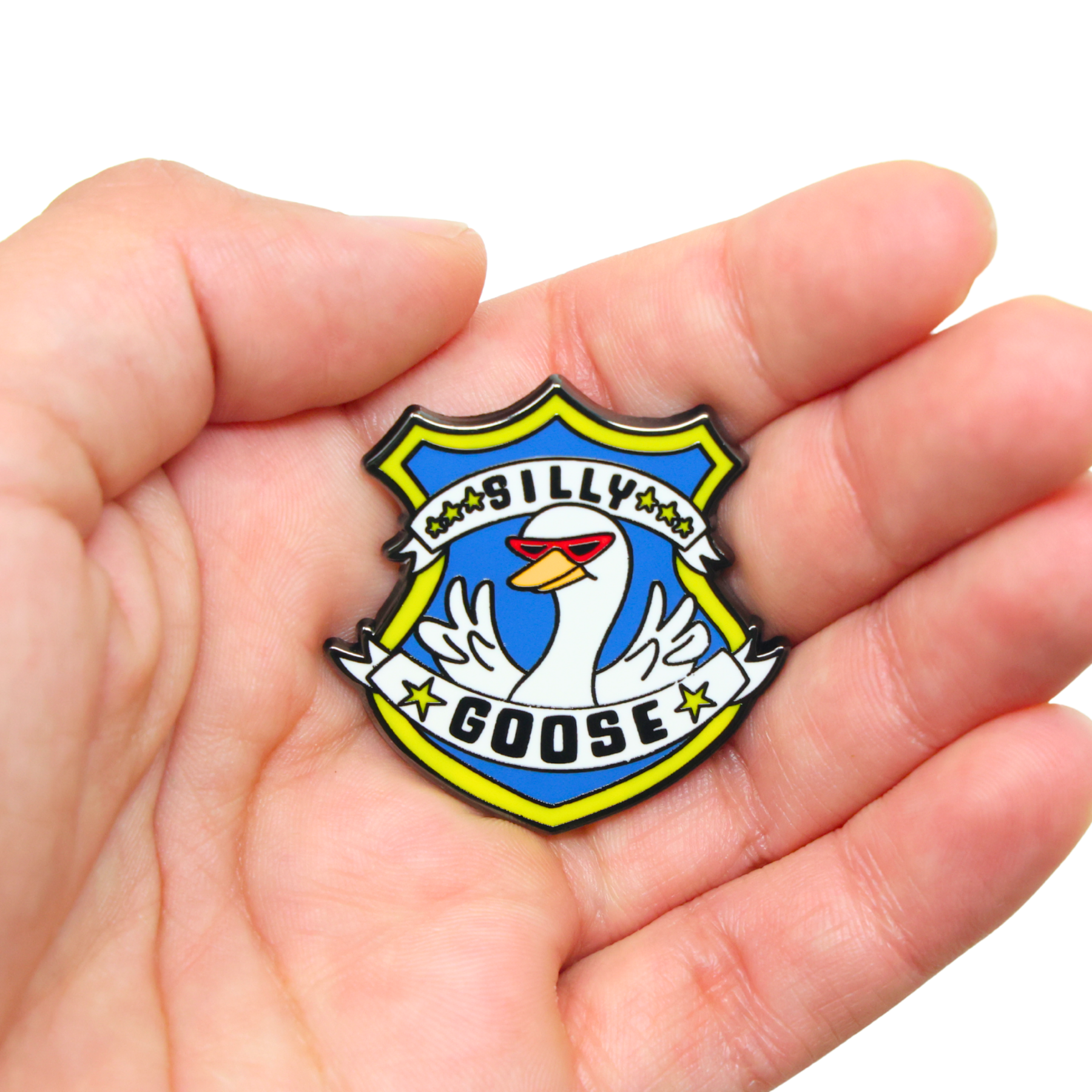 Silly Goose Badge | Funny Enamel Pin