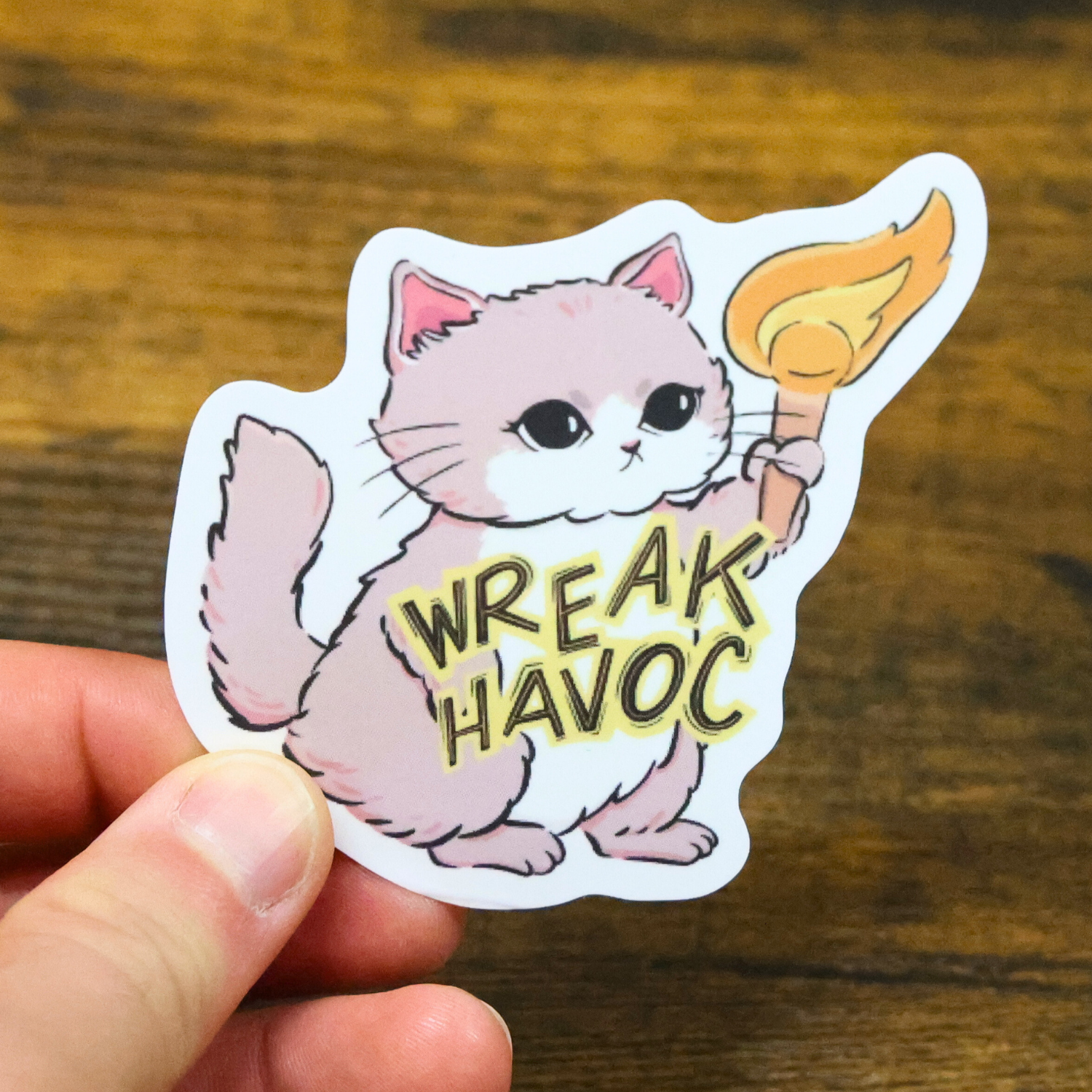 Wreak Havoc Funny Vinyl Sticker