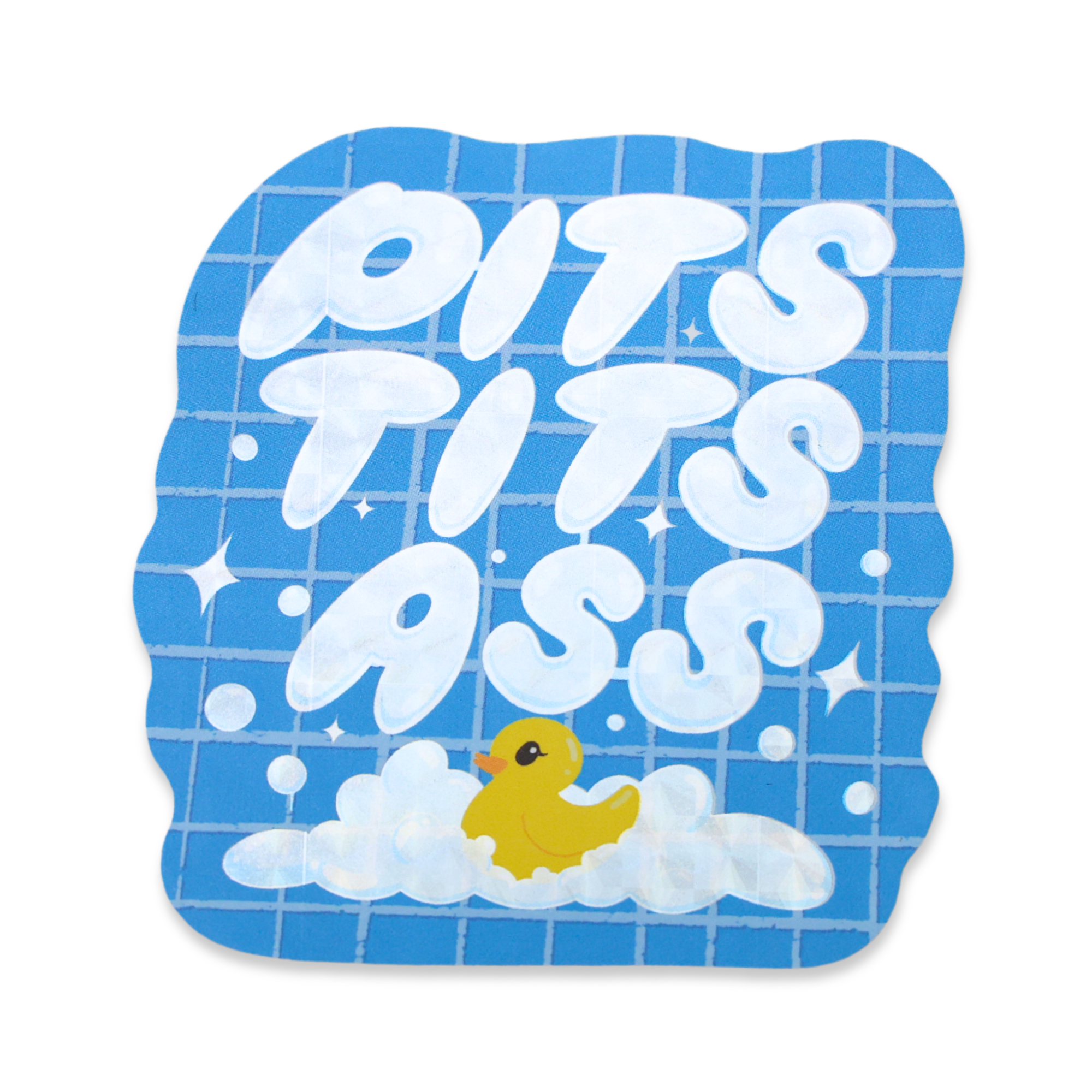 Pits Ass Tits Shiny Glitter Sticker