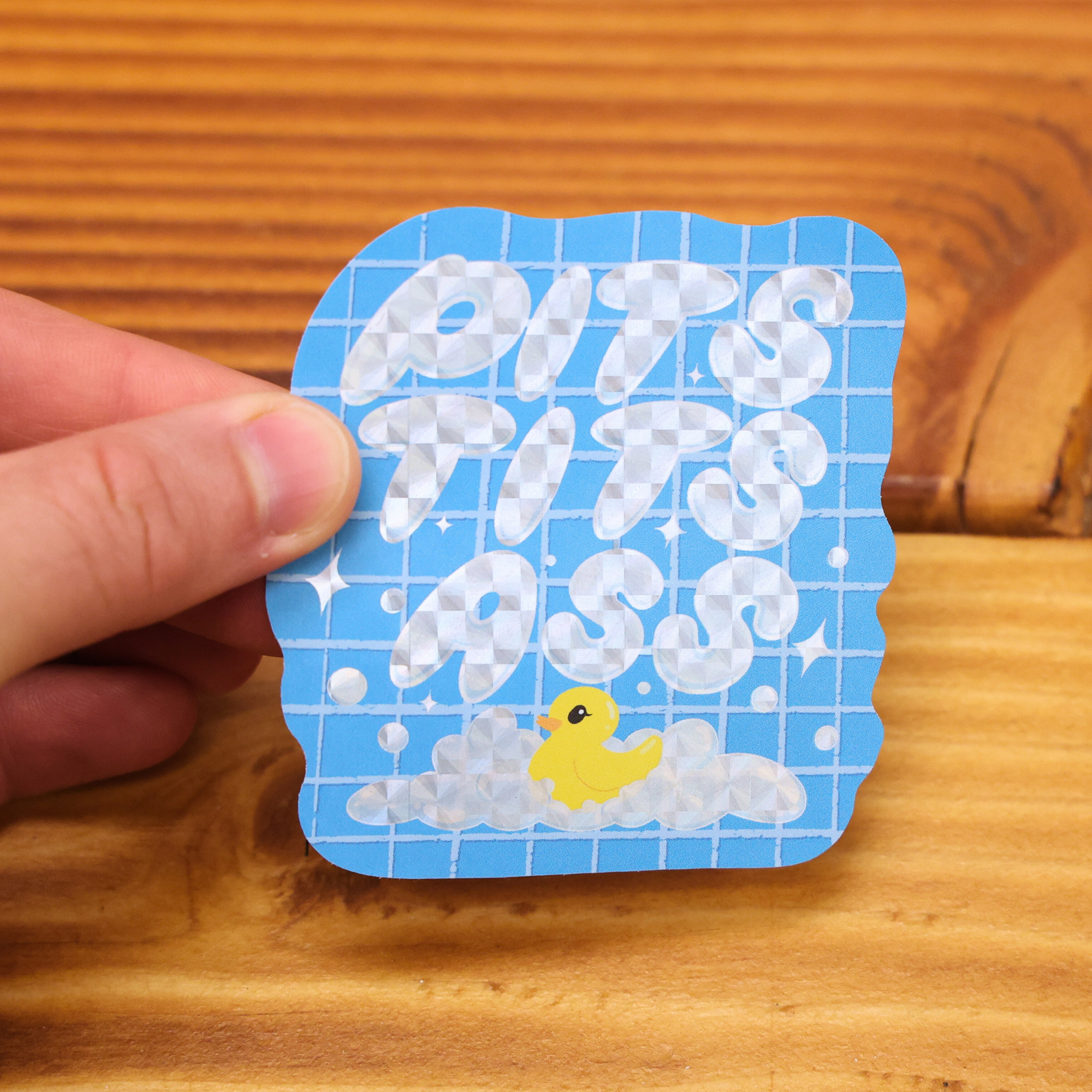 Pits Ass Tits Shiny Glitter Sticker