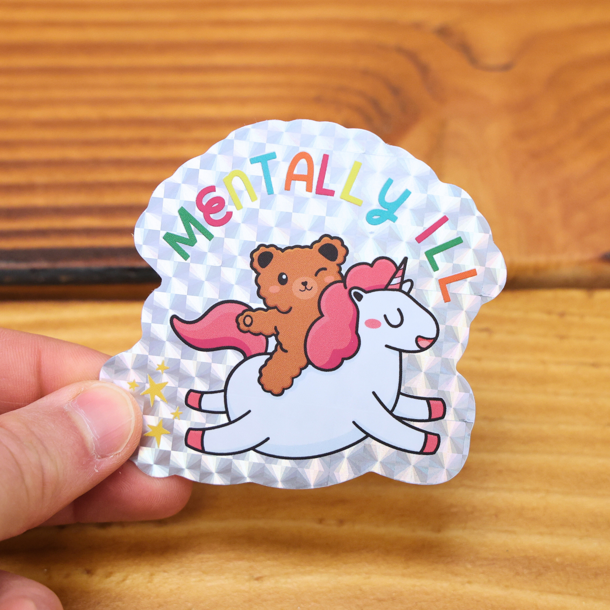 Mentally Ill Shiny Glitter Sticker