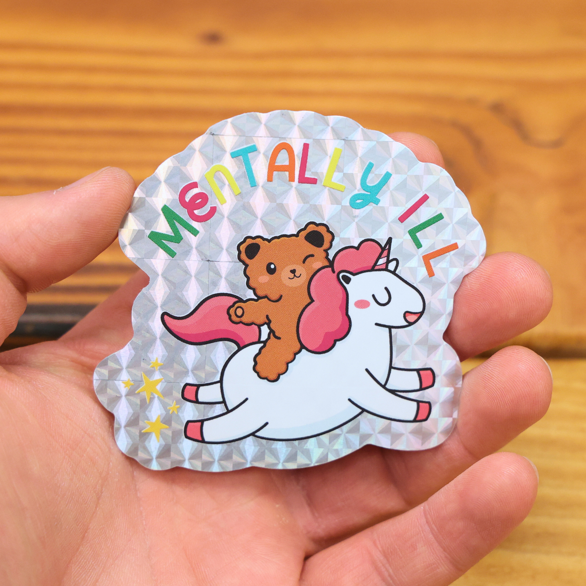 Mentally Ill Shiny Glitter Sticker
