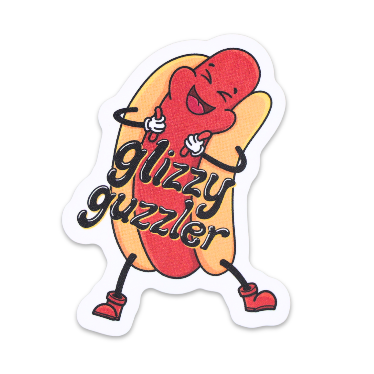 Glizzy Sticker Glizzy Guzzler Hotdog Funny Vinyl Sticker – Sleazy Greetings