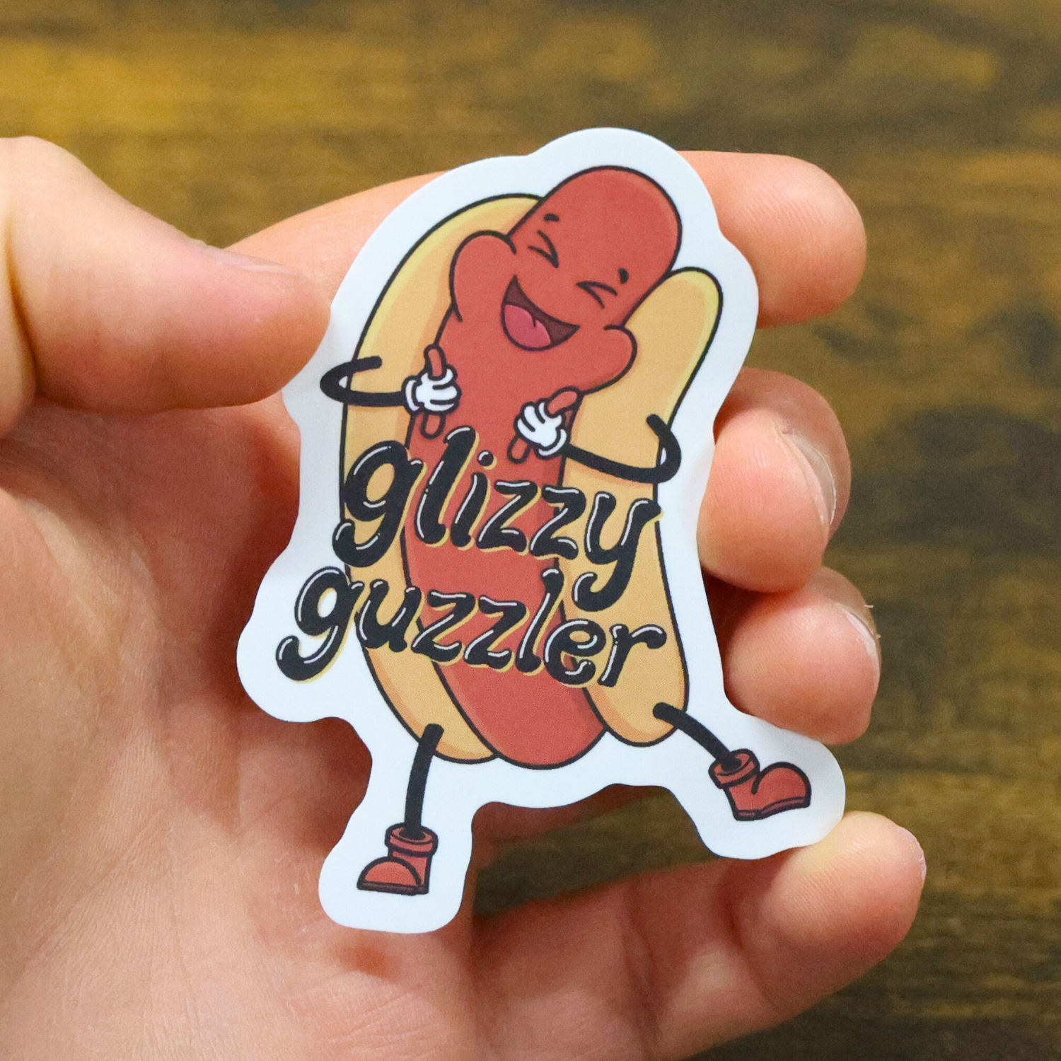 Glizzy Guzzler Hotdog Funny Vinyl Sticker