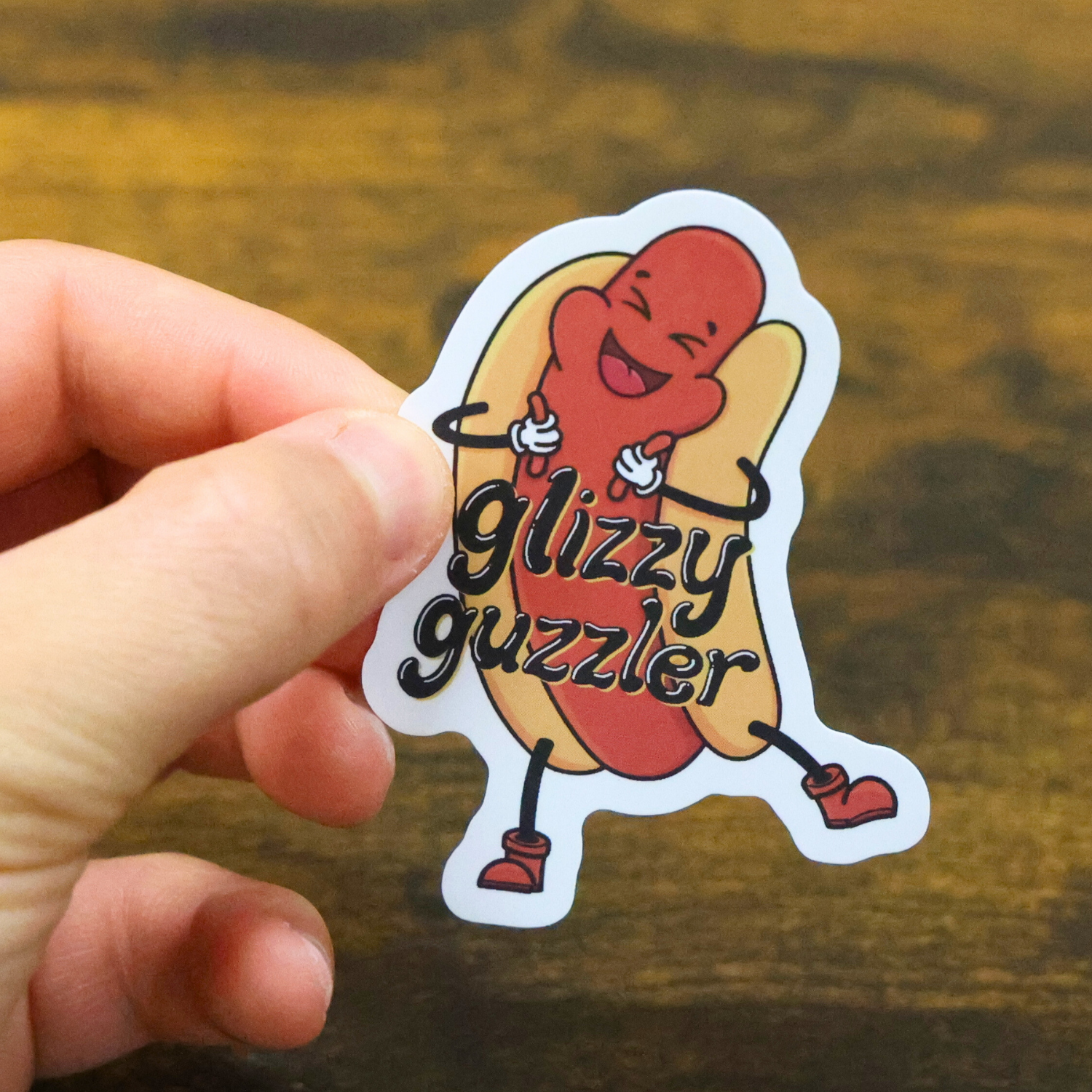 Glizzy Sticker Glizzy Guzzler Hotdog Funny Vinyl Sticker – Sleazy Greetings