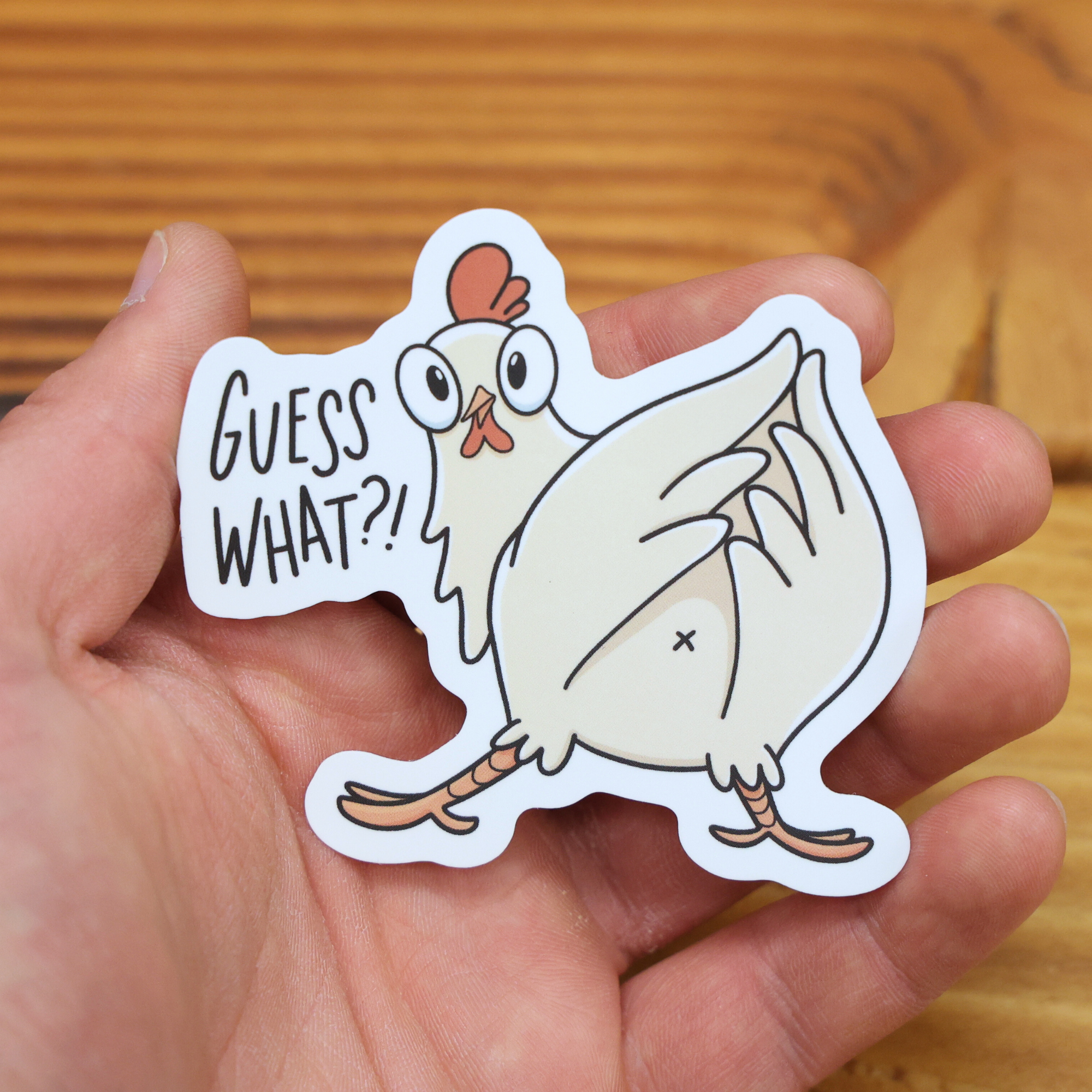 Guess What Chicken Sticker