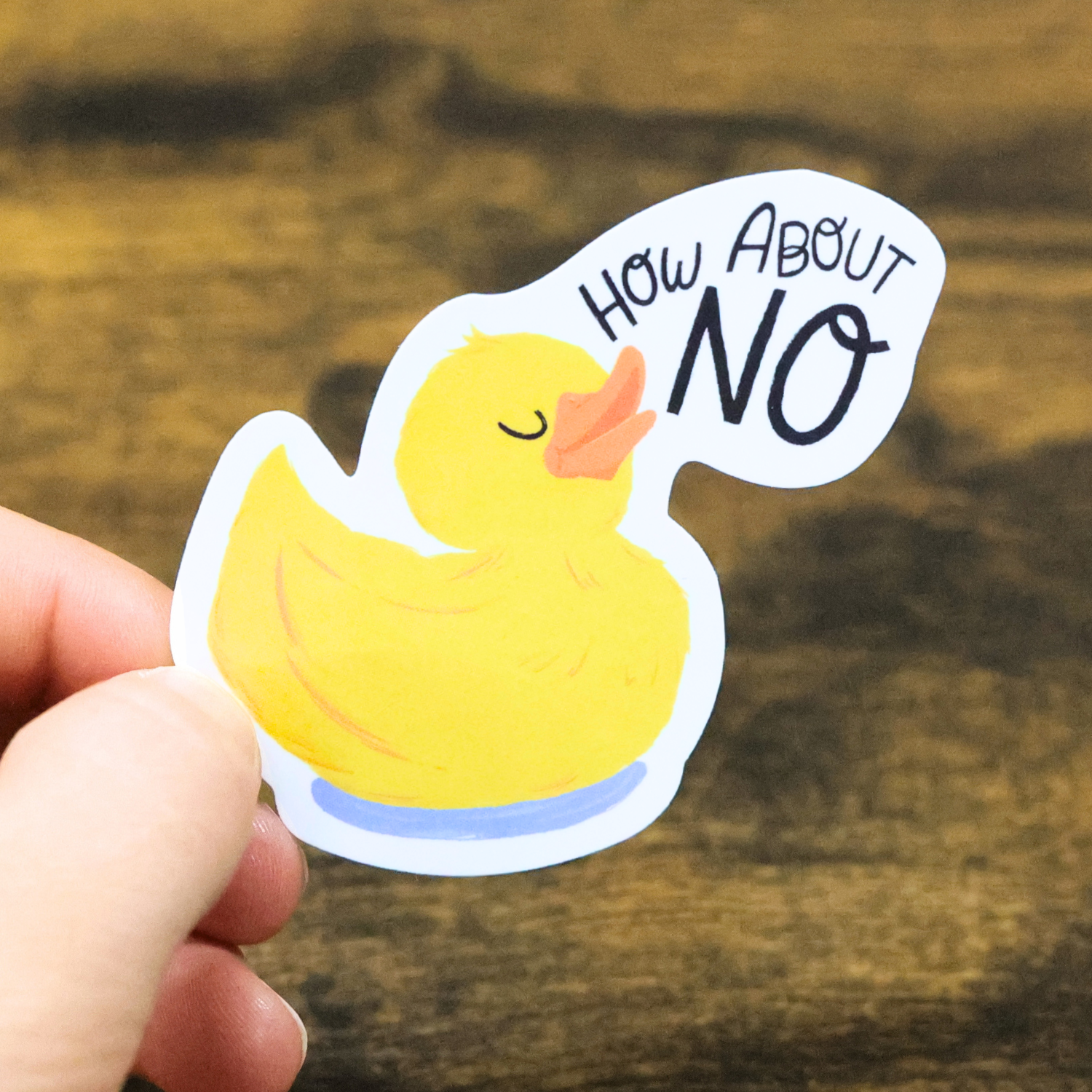 How About No Funny Vinyl Sticker