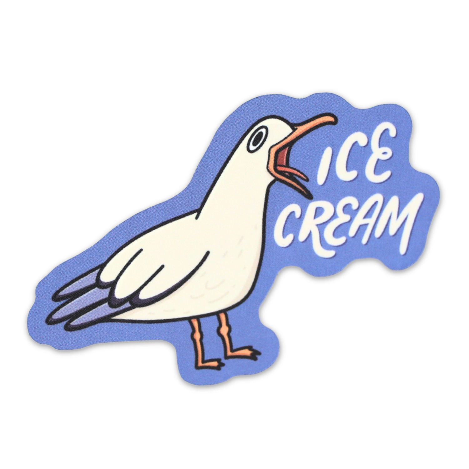 Seagull Screaming Ice Cream Funny Vinyl Sticker