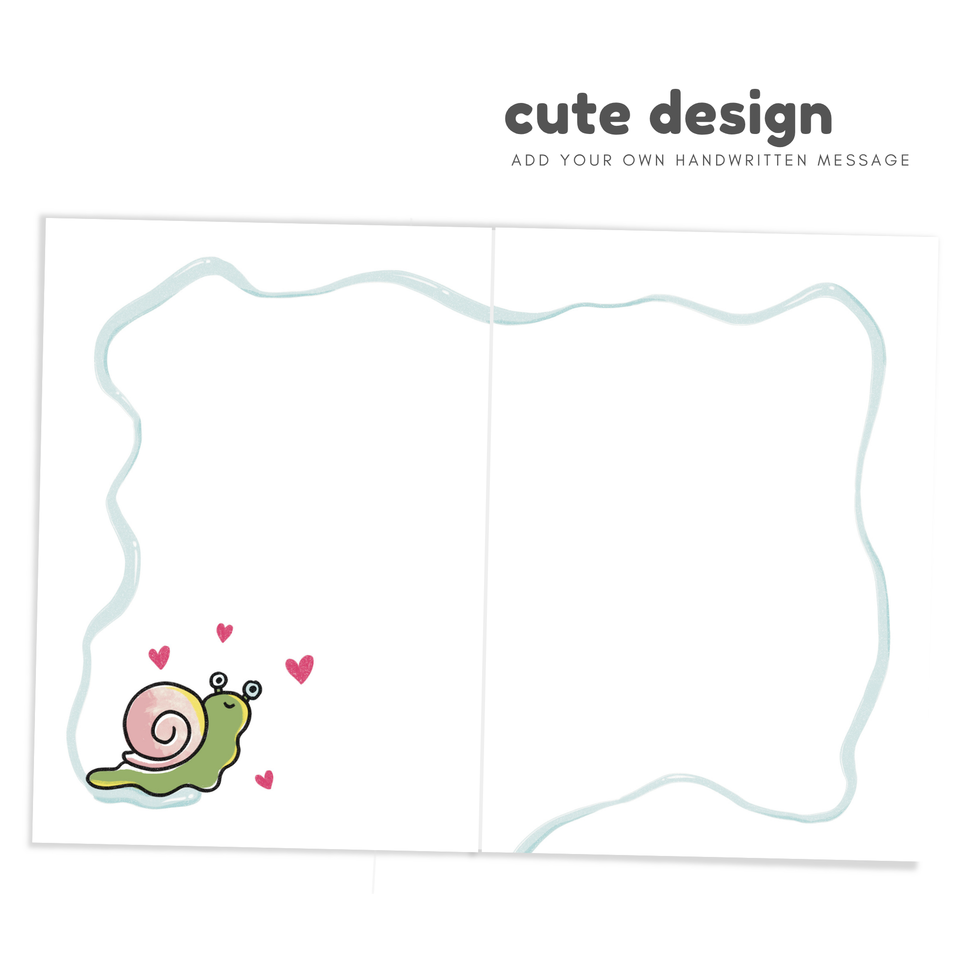 Sleazy Greetings funny romantic greeting card featuring a cute green snail with a pink shell on a bright pink background and the phrase “You Got Me Leaving Snail Trails.” Cheeky love card for couples, anniversaries, or Valentine's Day.