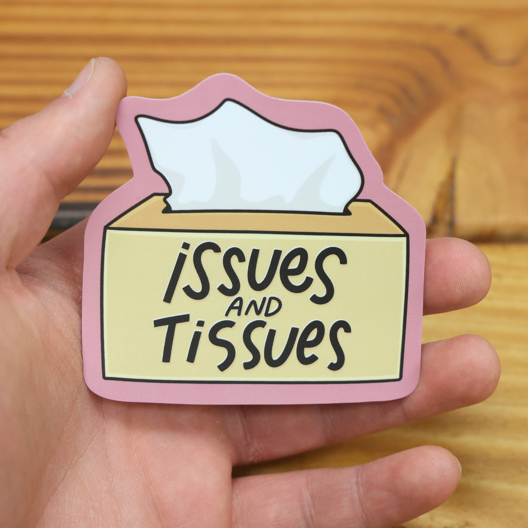 Issues And Tissues Sticker