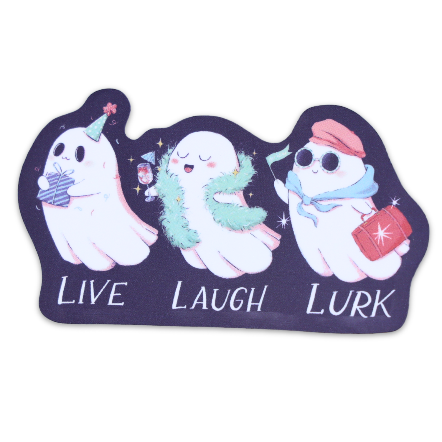 Live Laugh Lurk Funny Vinyl Sticker