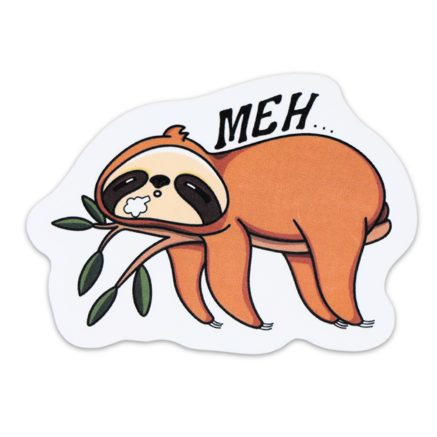 Meh Funny Vinyl Sticker