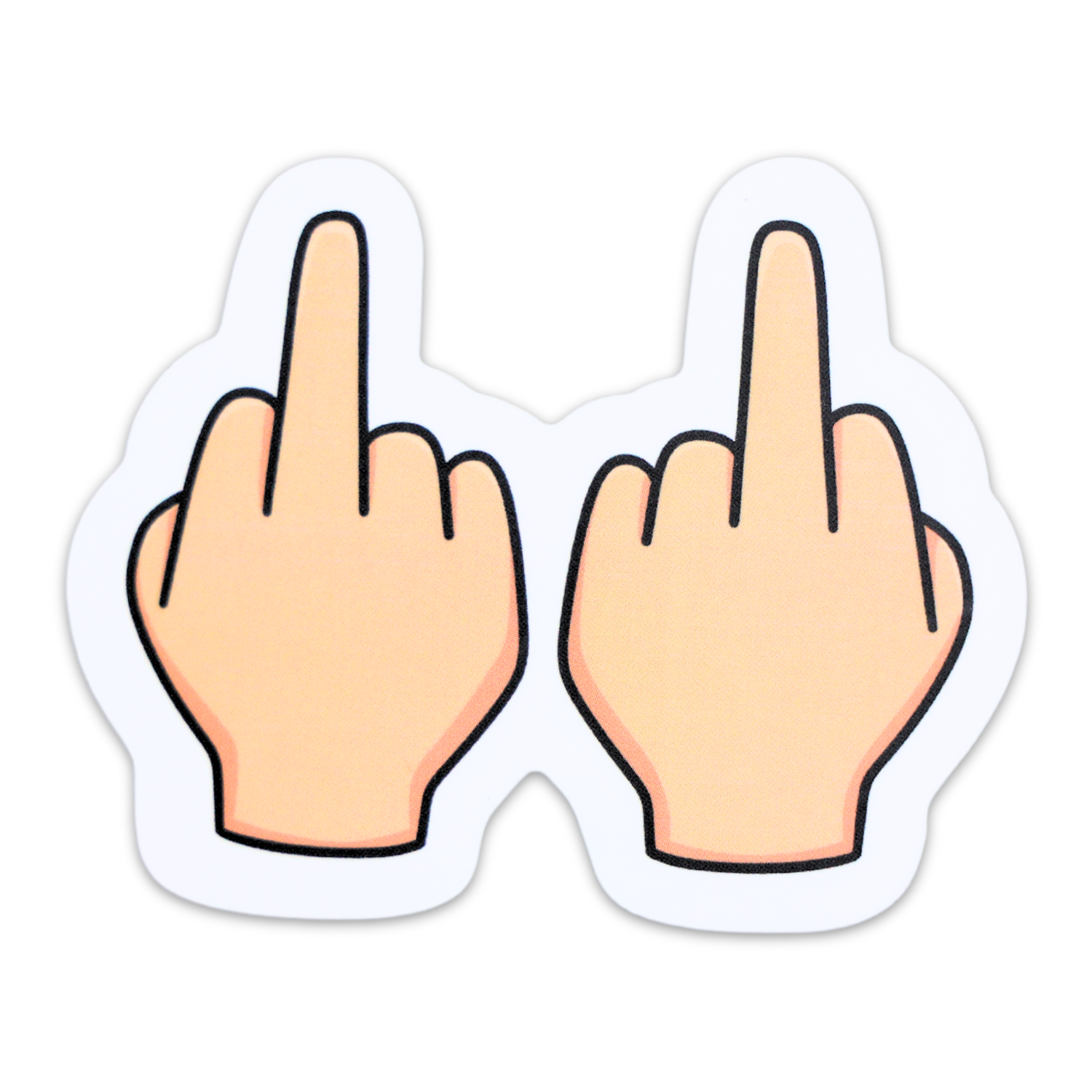 Middle Fingers Funny Vinyl Sticker