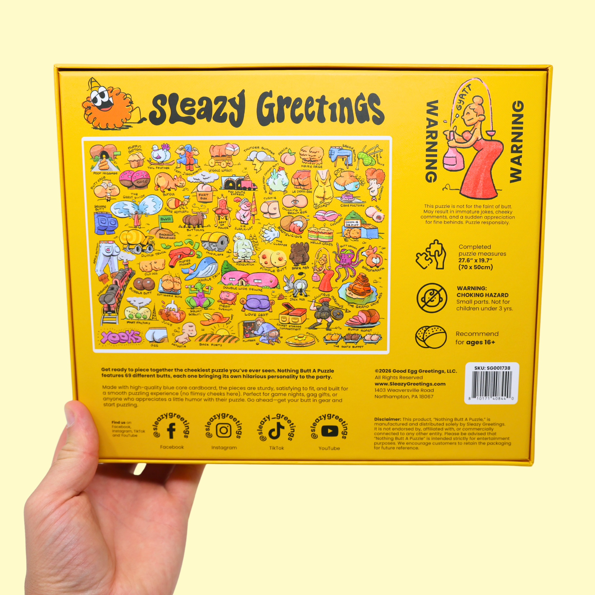 Nothing Butt A Puzzle - 1000 Piece Butt Themed Jigsaw Puzzle