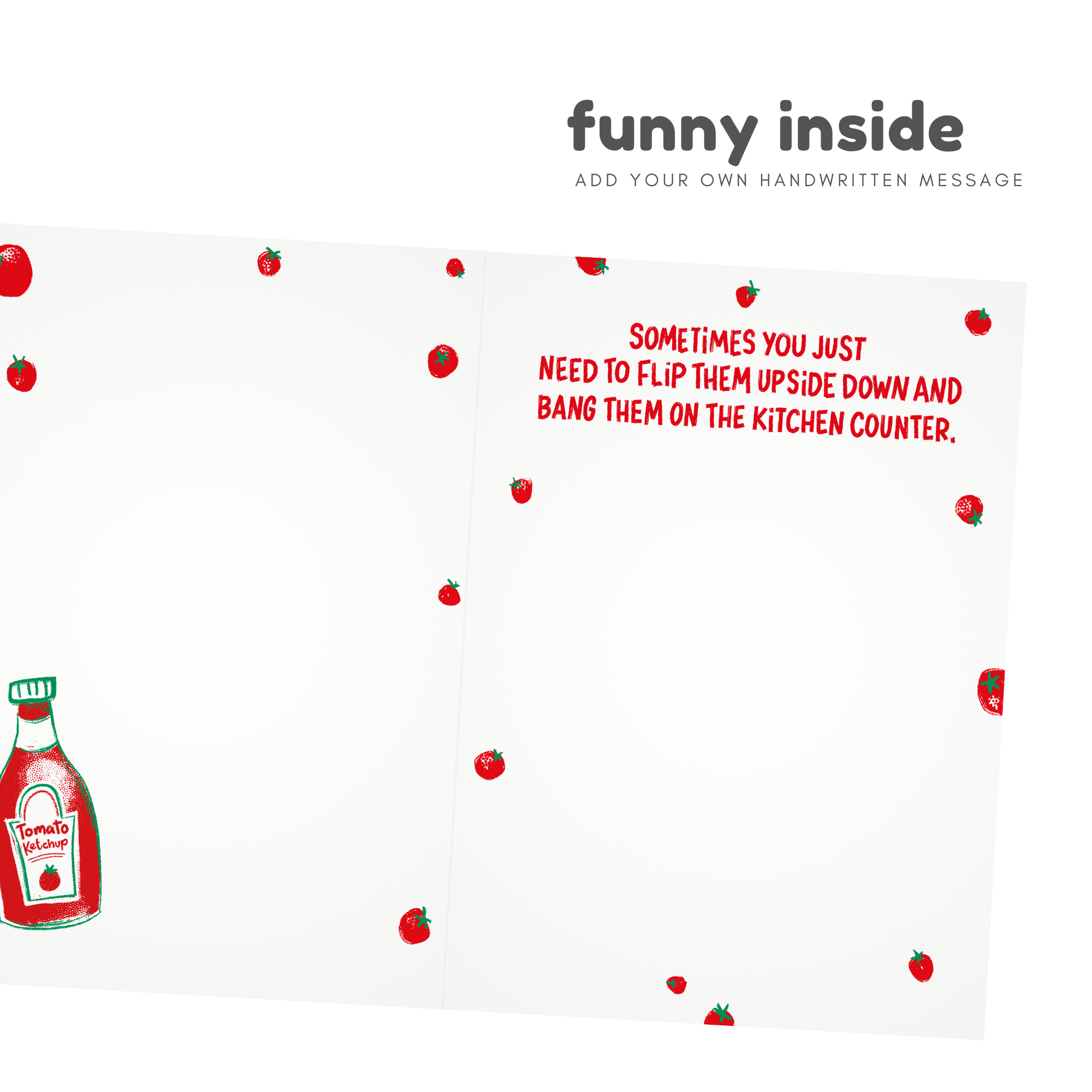 A Good Wife Is Like A Bottle Of Ketchup | WTD Collab | Funny Valentine's Day Card