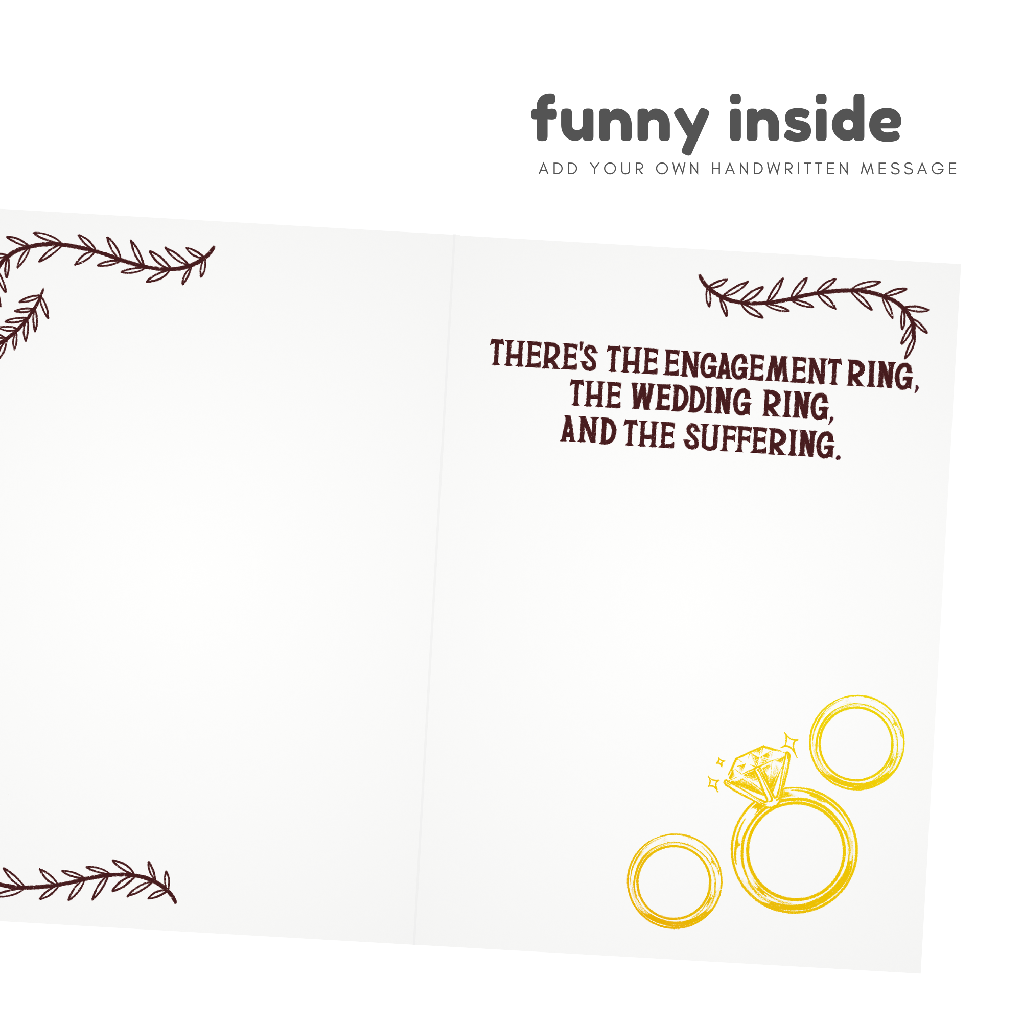 Getting Married Actually Involves Three Rings | WTD Collab | Funny Valentine's Day Card
