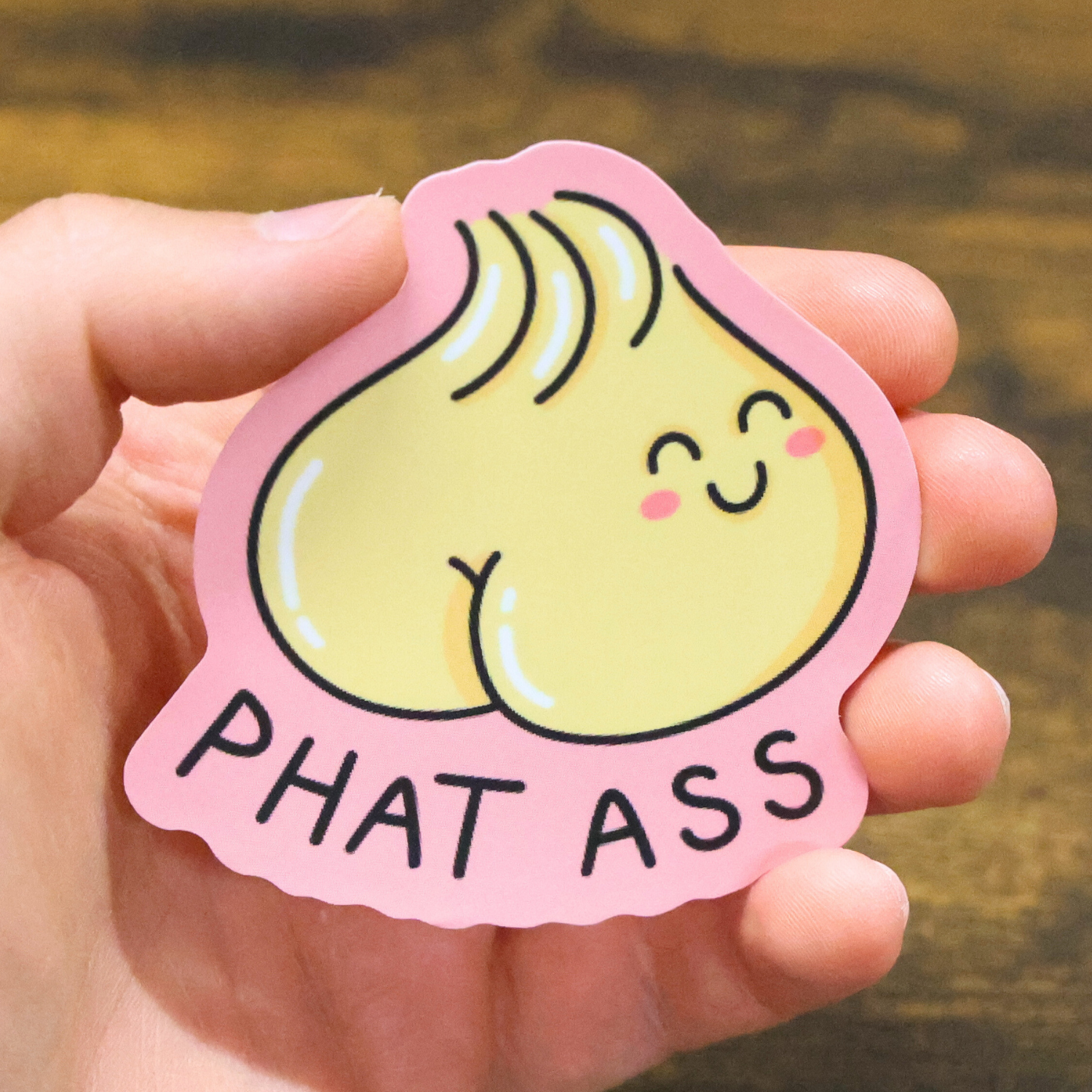 Phat Ass Dumpling Funny Vinyl Sticker