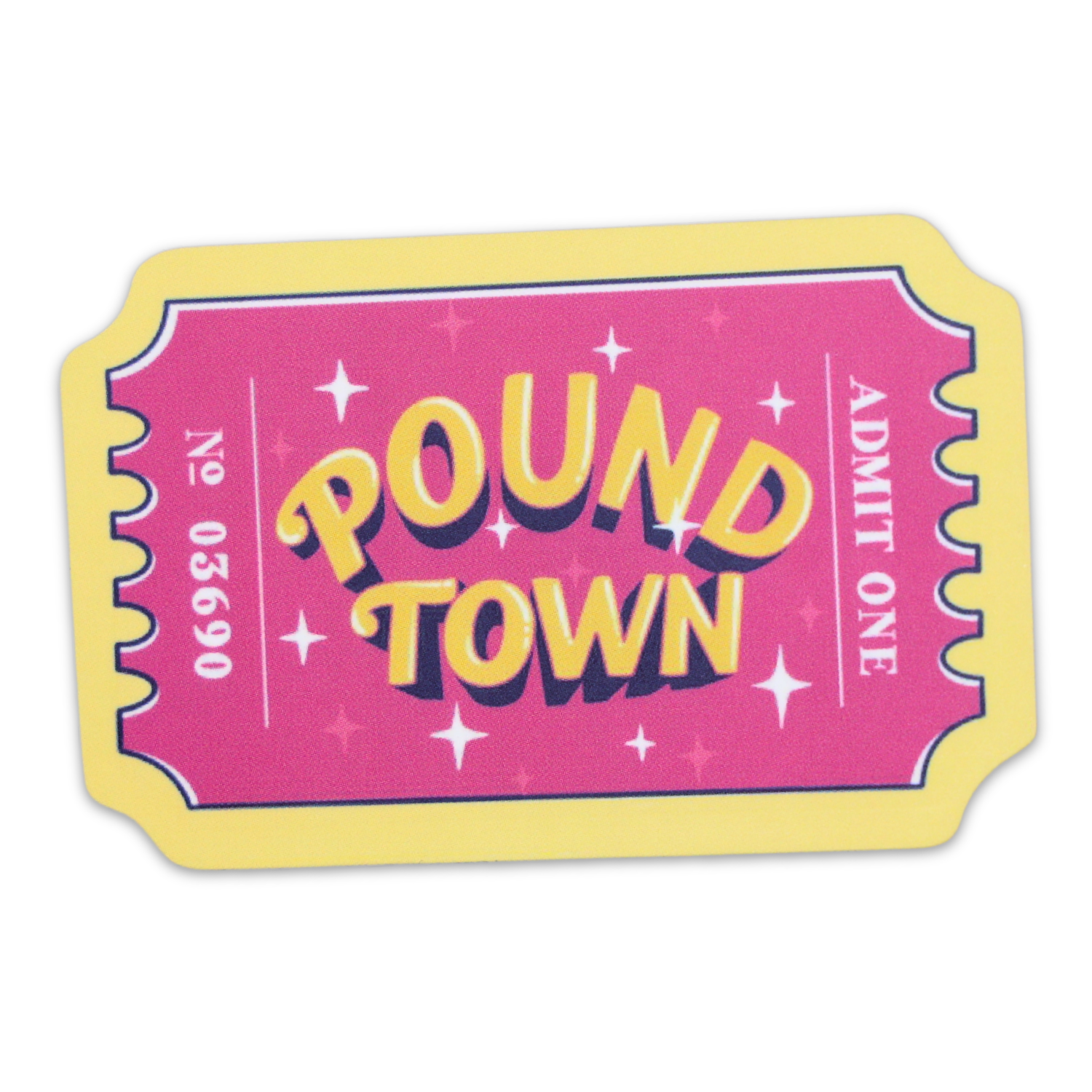 Pound Town Funny Vinyl Sticker