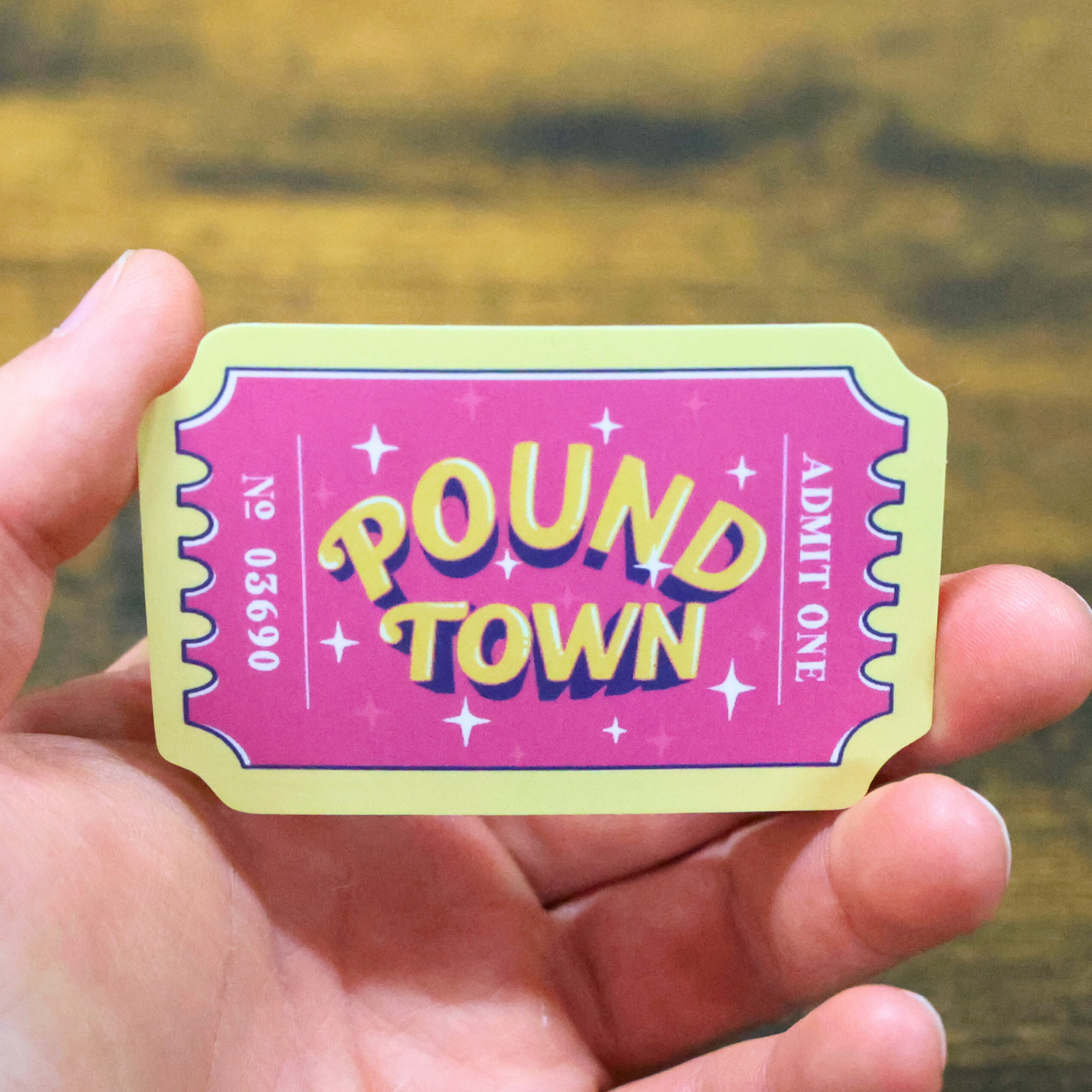 Pound Town Funny Vinyl Sticker