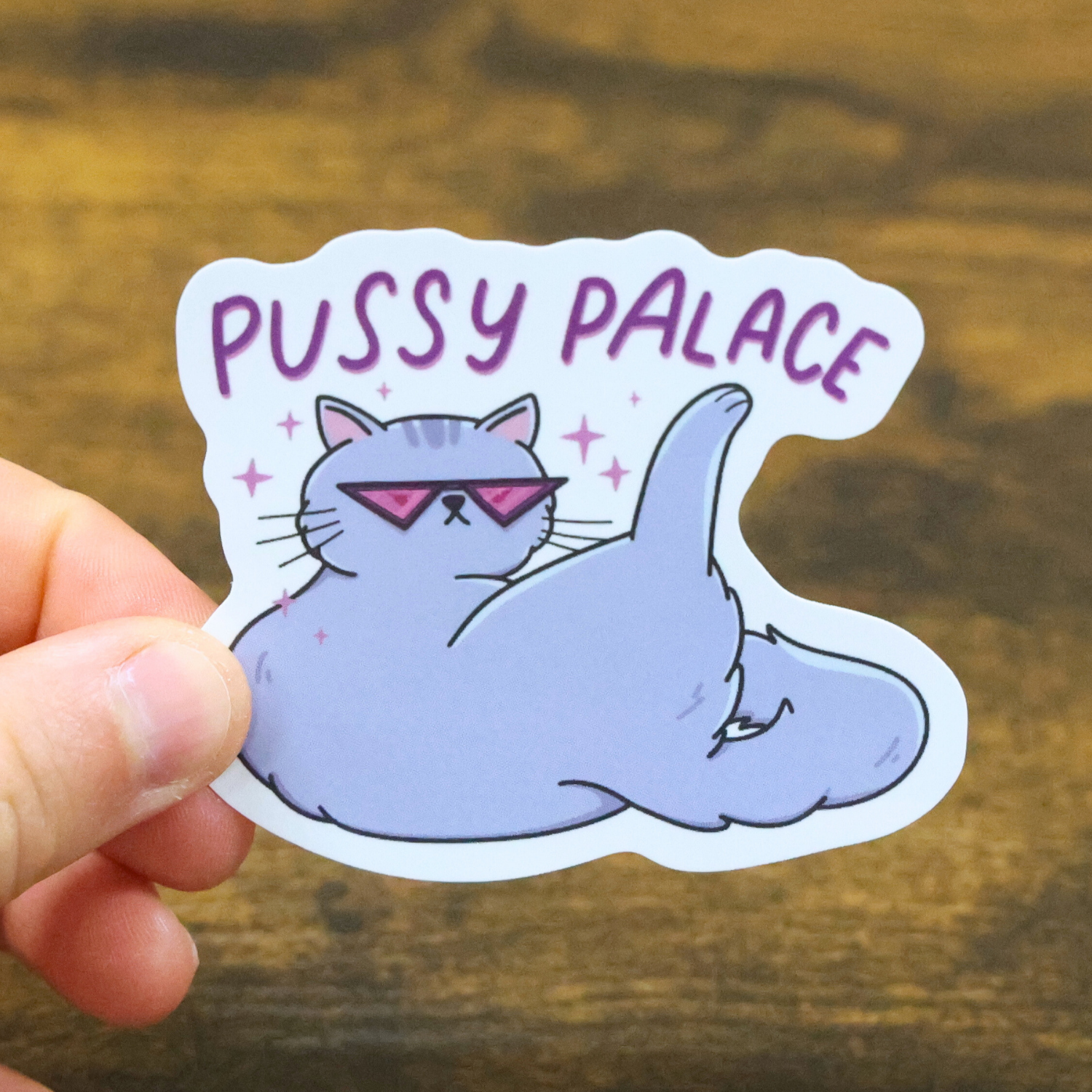 Pussy Palace Funny Vinyl Sticker