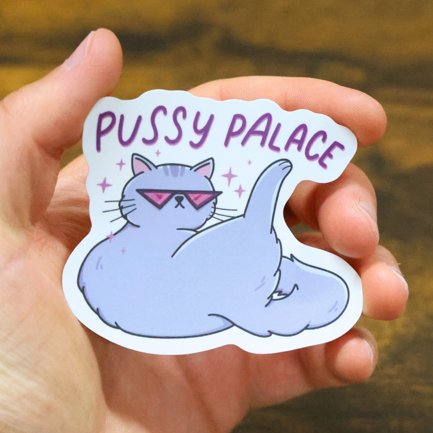Pussy Palace Funny Vinyl Sticker