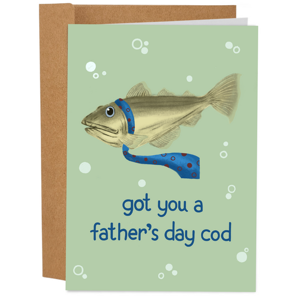 Nchigedy Funny Cod Fathers Day Card, Got You A Father's Day Card, Hilarious  Fish Pun Fathers Day Card, Fishing Fathers Day Card