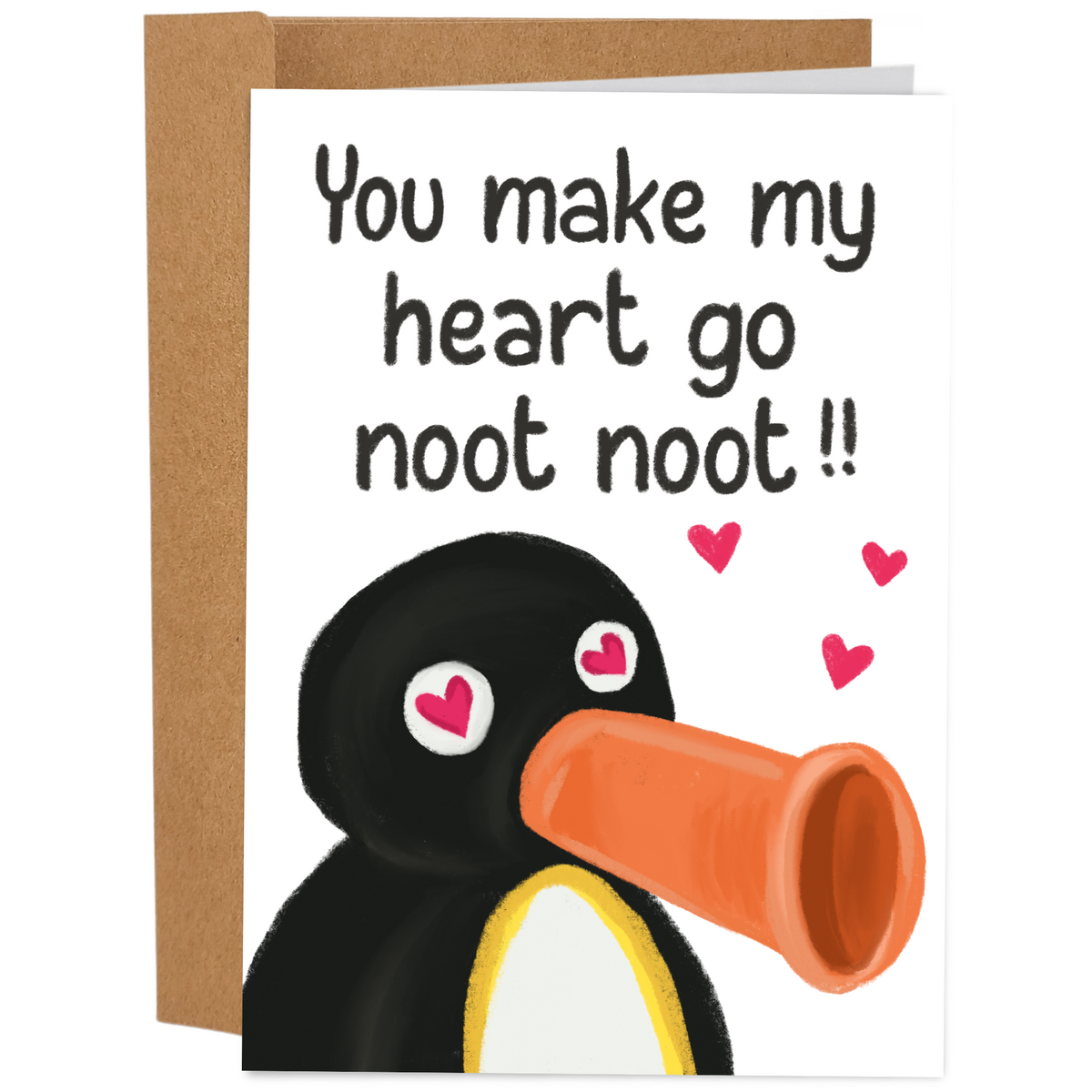 Funny Anniversary Card / My Heart Go Noot Noot - Sleazy Greetings