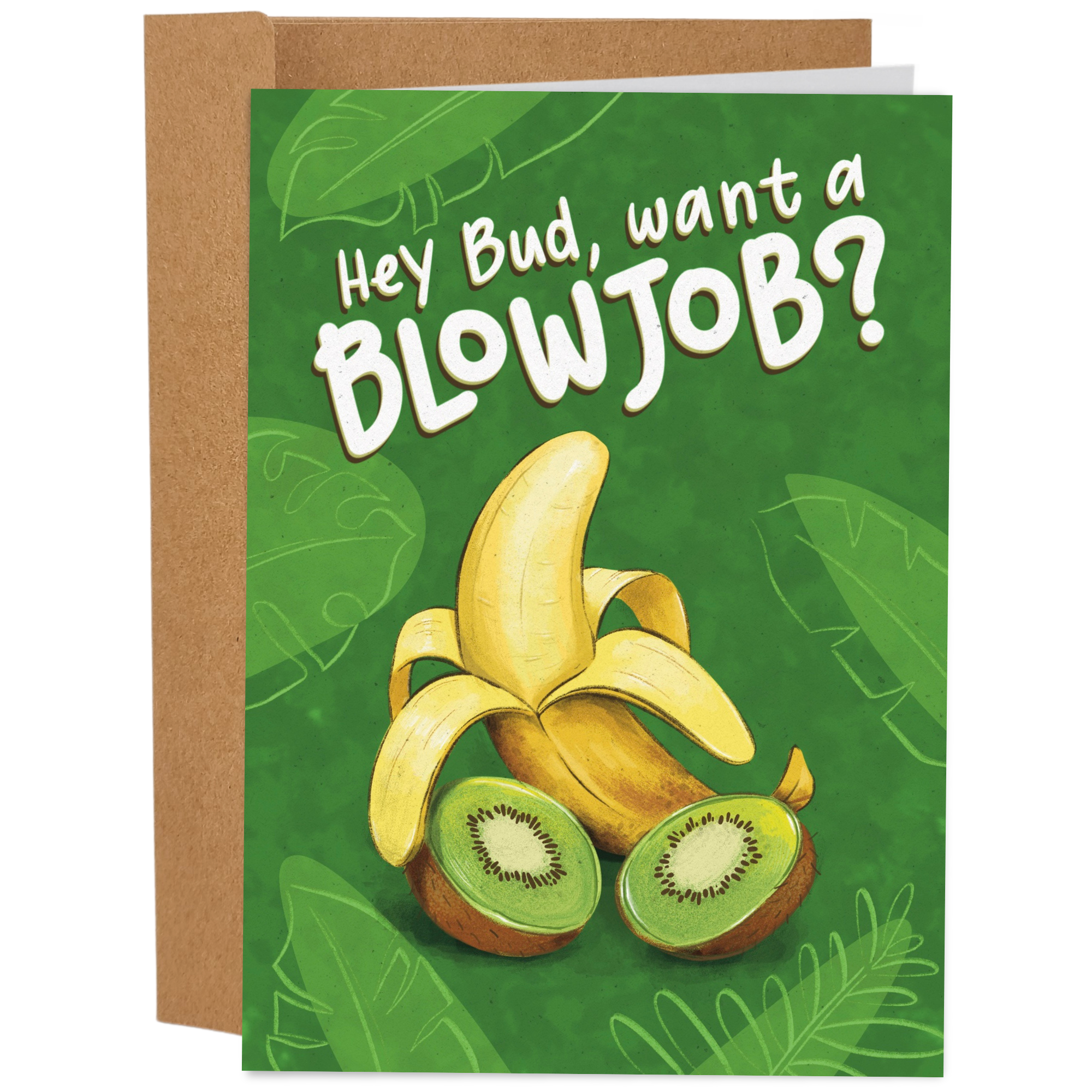 "Want A Bl0wj0b?" funny greeting card