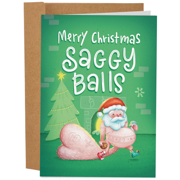 Merry Christmas Saggy Balls