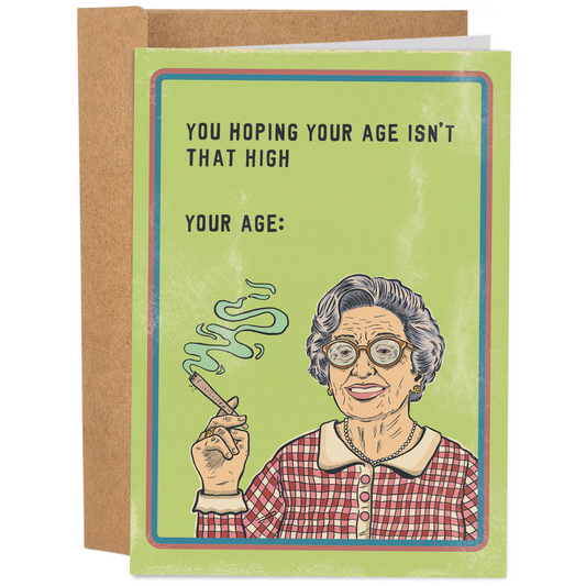 Hoping Your Age Isn't That High | Funny Birthday Card | 70's Vintage