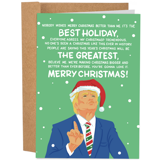 The Best Holiday The Greatest Christmas Trump | Funny Christmas Card